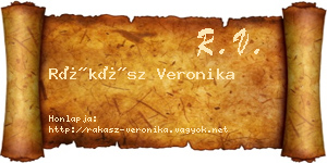 Rákász Veronika névjegykártya