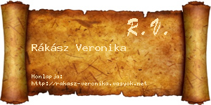 Rákász Veronika névjegykártya